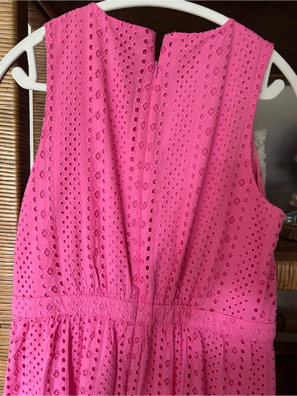 J. Crew Bright Pink Eyelet Sleeveless Dress - Picture 4 of 5